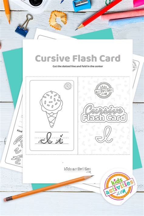 Cursive I Worksheet And Flashcard Printable Handwriting Practice For