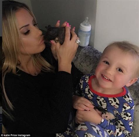 Katie Price Bonds With Her Son Jett Two Over Their New Micro Pigs