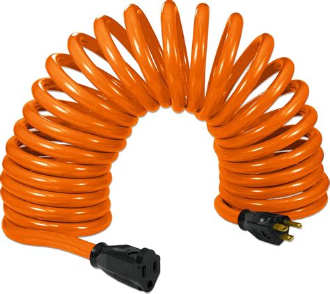 Flexy Coiled Extension Cord Extends 14 In To 20 Ft 10 Gauge 20