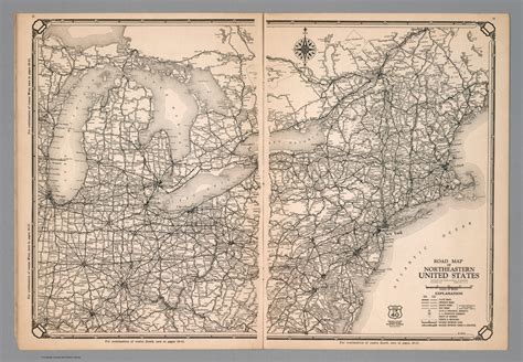 Road Map Of Northeastern United States David Rumsey Historical Map