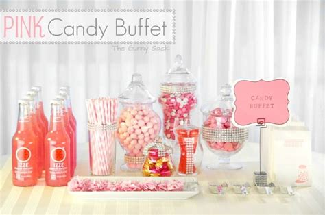 Spring Wedding Idea Pink Candy Buffet Table The Gunny Sack