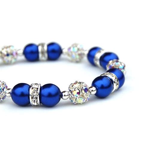 Royal Blue Bracelet Royal Blue Wedding Jewelry Bridesmaid Etsy