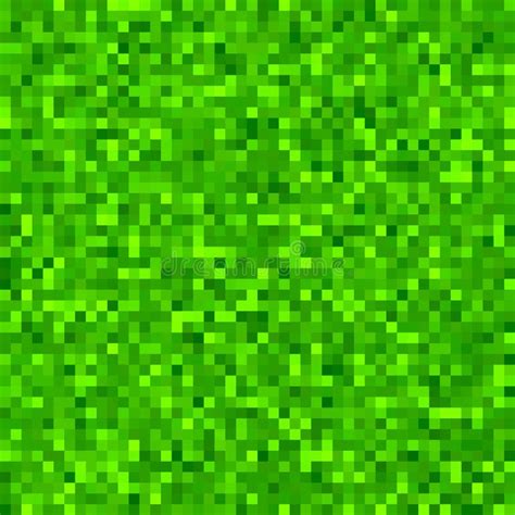 Pixel Grass Texture Background Green Retro Square Grass Pattern Stock