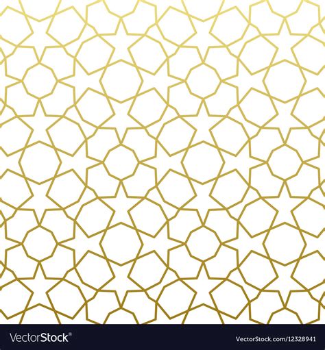 Arabic Pattern Gold Style Traditional Arab East Vector Image