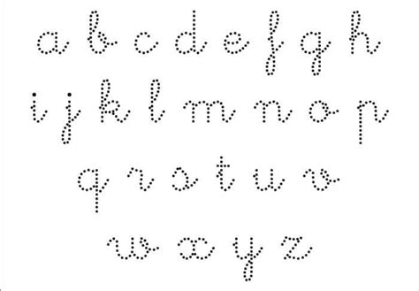 Alfabeto Em Letra Cursiva Pontilhado Para Imprimir 7e5