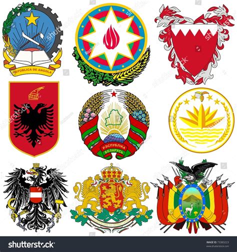 Vector Set Of Coats Of Arms Of The World 4 73383223 Shutterstock