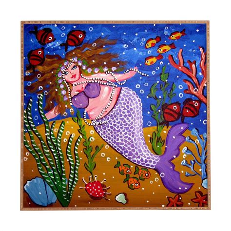Renie Britenbucher Purple Mermaid Framed Wall Art Deny Designs Home