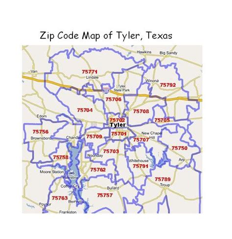 Tyler Texas Zip Code Map Tourist Map Of English