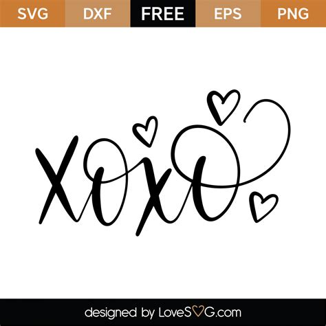 Free XOXO SVG Cut File | Lovesvg.com