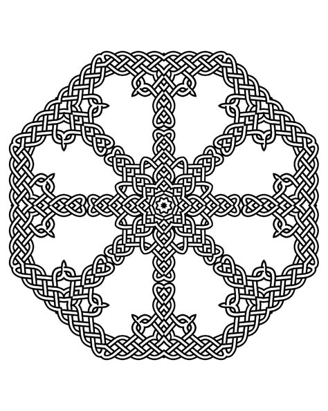 Celtic Art Mandala Coloring Page 3 Difficult Mandalas