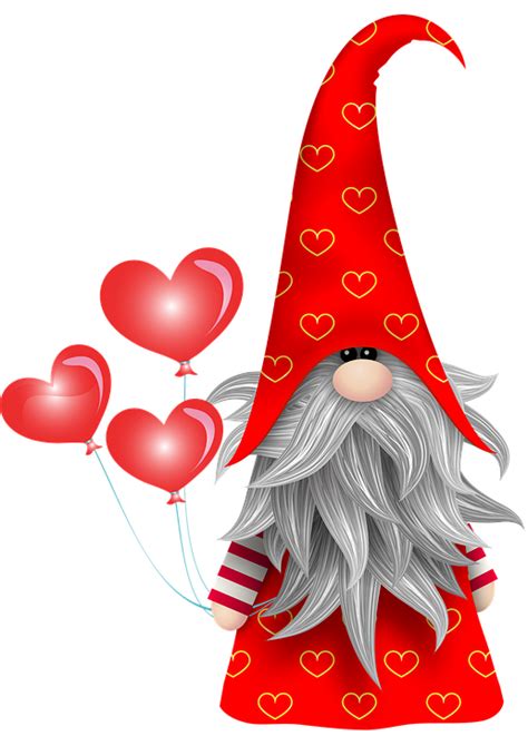 valentine gnome - Google Search | Valentine gnome, Gnomes crafts, Valentine gnomes