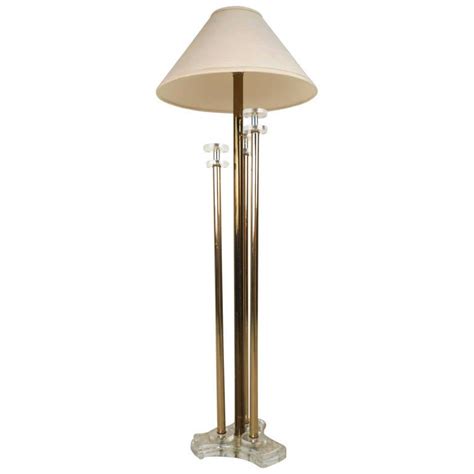 Rare Mid Century Modern Brass And Lucite Floor Lamp For Sale At 1stdibs
