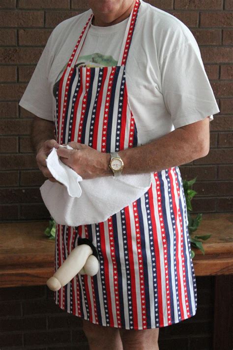 Mens Adult Novelty Stars And Stripes Bbq Apron W X Rated