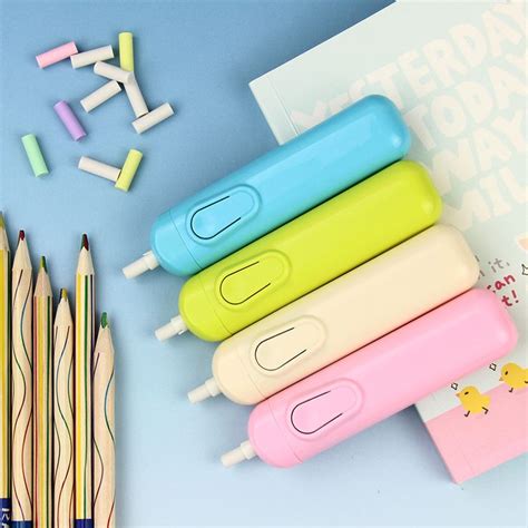 1pc New Creative Lazy Writing Drawing Pencil Eraser Automatic Electric