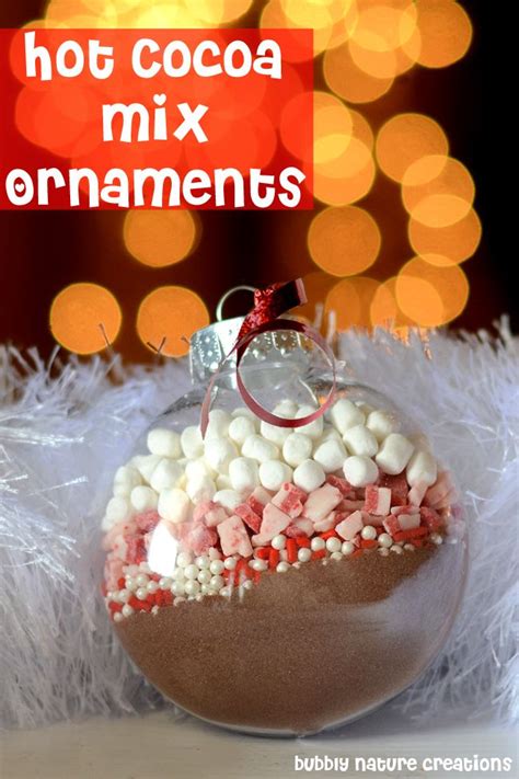 a christmas ornament with hot cocoa mix in it and the words hot cocoa mix on