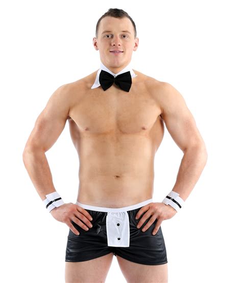 Mens Sexy Waiter Butler In The Buff Outfit Boxer Shorts Pouch Brief One Size Ebay