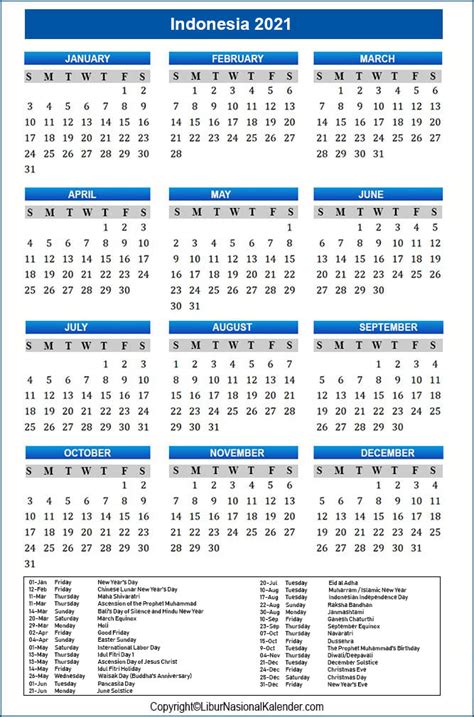 Ramadan 2021 is expected to begin on april 13 2021 and end on may 12 2021. Calendar 2021 Indonesia | Public Holidays 2021