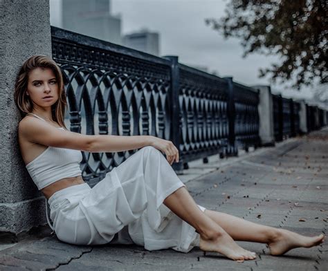 White Dress Girl Sitting On Convertible Car In Nature Wallpaper Photos Cantik