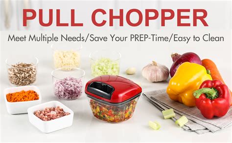 Manual Pull Food Chopper Hand Pull String Onion Chopper Dicer For