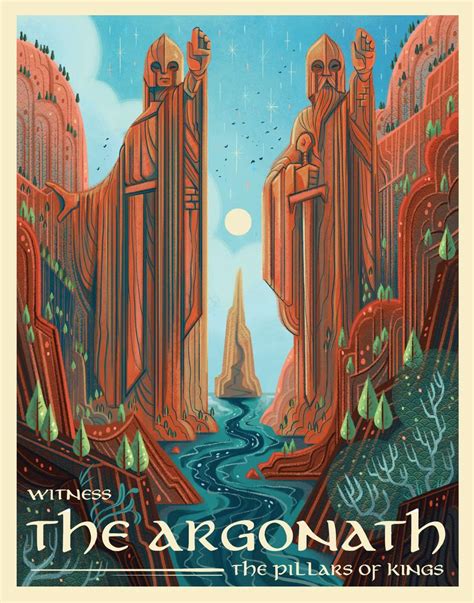 The Argonath See Middle Earth Lotr Print Etsy In 2021 Middle Earth