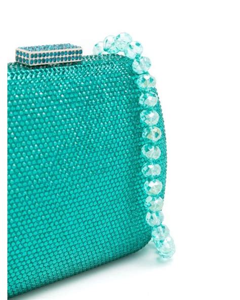 Serpui Ang Crystal Embellished Clutch Bag In Blue Lyst