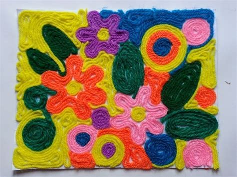 Diy Flower Yarn Art · How To Create Art A Model · Art On Cut Out Keep