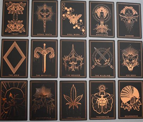 Threads Of Fate Oracle Rose Edition Tarot Cards Art Gold Foil