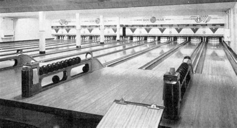 An Old Bowling Alley With Several Lanes Lined Up