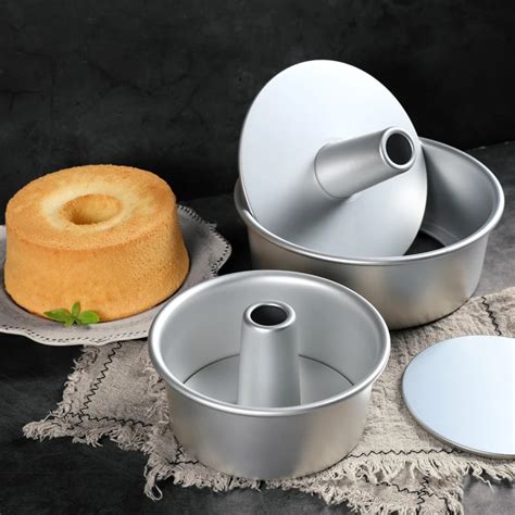 6 Inch Aluminum Alloy Round Chiffon Cake Pan For Diy Baking Tools