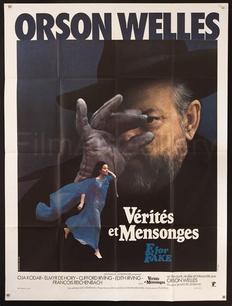 F For Fake Movie Poster 1975 French 1 Panel 47x63