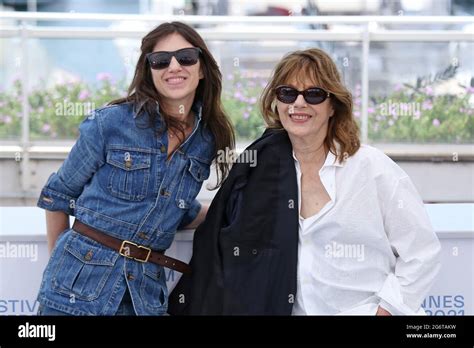 Cannes France 08th July 2021 Charlotte Gainsbourg L And Jane Birkin Arrive At A Photocall