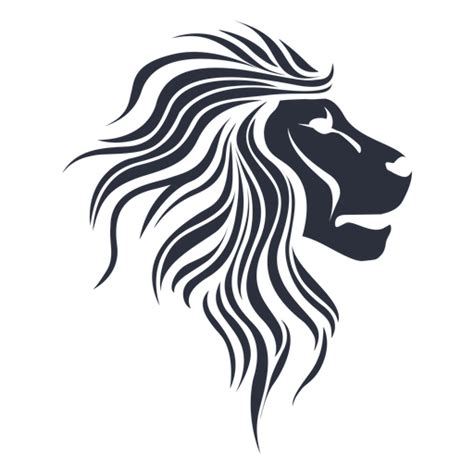 Lion Silhouette Muzzle Transparent PNG SVG Vector File