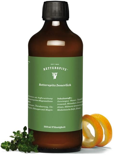 Der in der flasche abgelagerte bodensatz wird vor jeder entnahme kräftig aufgeschüttelt. Retterspitz Wasser Innerlich (1000 ml) ab 15,60 € (März ...