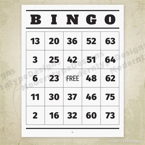 100 Free Printable Bingo Cards 1 75 100 Printable Bingo Cards Peatix