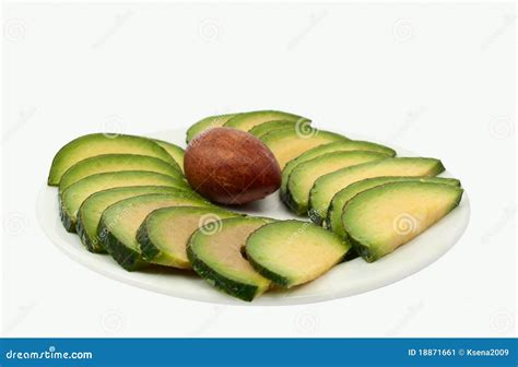 Chopped Avocado Stock Image Image Of Isolated Dish 18871661