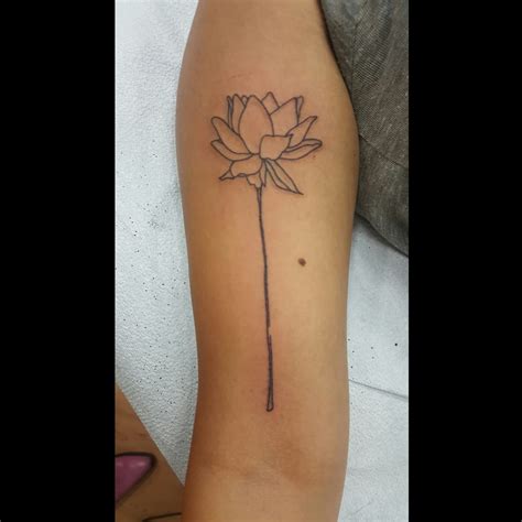 Simple Line Work Lotus Tattoo By Mags Yelp