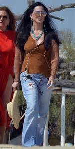 Cher 69 Shows Off Her Age Defying Cleavage In Suede Top In St Tropez