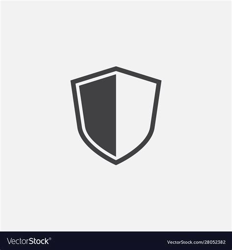 Shield Icon Logo Template Protect Logo Royalty Free Vector