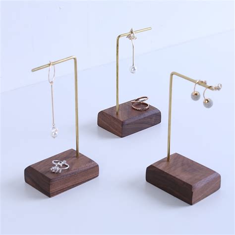 New Fashion Solid Wood Earrings Display Riser Jewelry Display Stand