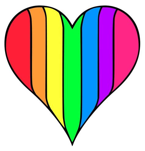 Rainbowheart Rainbow Heart Cartoon Heart Rainbow
