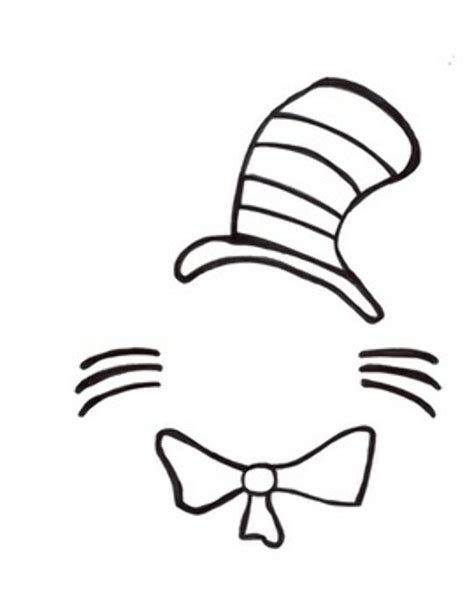 Printable Cat In The Hat Hat Template