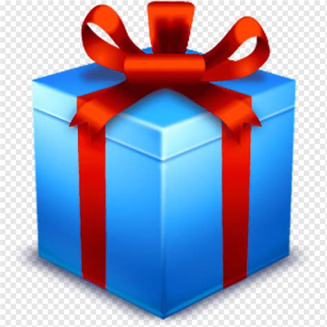 синяя подарочная коробка рождественский подарок значок подарок