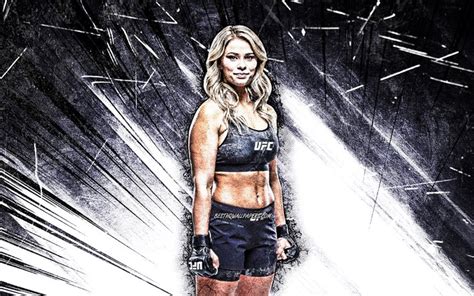 Download Wallpapers 4k Paige Vanzant Grunge Art American Fighters