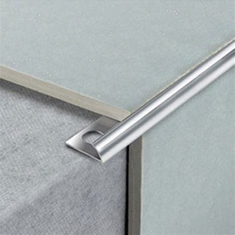 Tile Trim 12mm X 5 Lengths Aluminium Chrome Round Edge Heavy Duty 244m