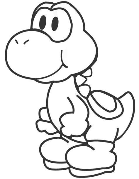 Black And White Yoshi Pictures Clipart Best