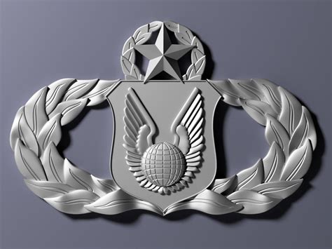 Air Force Operations Support Master Badge 3d Stl File For Cnc Etsy