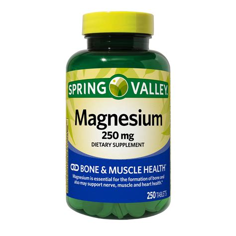 Spring Valley Magnesium Tablets Dietary Supplement 250 Mg 250 Count