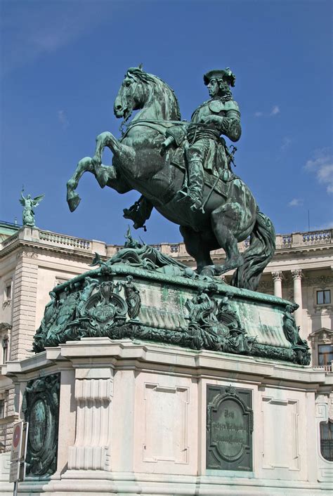 Statue Of Prince Eugene In Front Of Hofburg Palace Vienna Austria