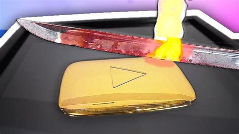 Derived from file:youtube gold play button.svg. 1000 DEGREE SWORD VS YOUTUBE GOLD PLAY BUTTON! - YouTube