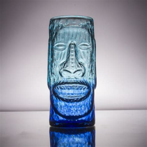 Moai Glass Tiki Glass Tiki Mug 13 Oz Awesomedrinks